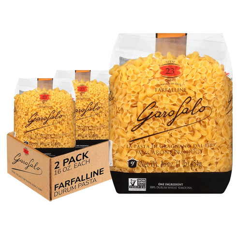 Garofalo - Premium Durum Wheat Semolina Farfalline Pasta, Italian Made, Bronze-Drawn, Al-Dente,