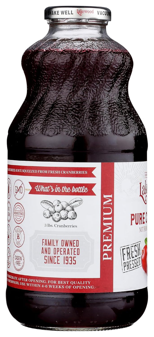 32 oz Lakewood, Pure Cranberry Juice