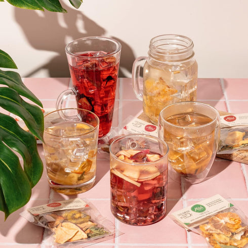 Alibú Dried Fruit Tea Infusions, Variety Pack, Certified Vegan, 100% Natural, Hot or Iced, Caffeine Free
