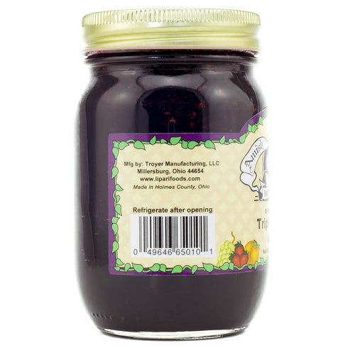 18 (Pack 2) Amish Wedding All-Natural Old Fashioned Triple Berry Jam Ounces