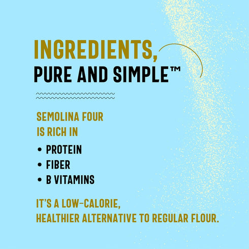 ONE IN A MILL 2 LB Pack 2 Packed Semolina Flour of | High Protein Durum Wheat Flour for Pizza Dough, Pasta, Bread