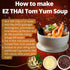 2 Packs (1.6oz x2) EZ THAI Premium Tom Yum Soup Mix - Authentic Hot & Sour Soup Base Kit with Dried Herbs & Chili Paste