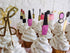 Spa Makeup Cupcake Toppers Decoration Supplies, 24Pcs Gold Glitter for Bridal Shower, Bachelorette, and 18th Birthday