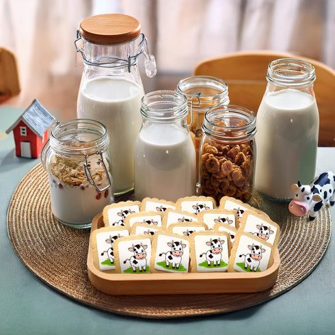 24 Pack Cow Cookies Milk Themed | Baby Shower Birthday Party Favors | Peanut & Nut Free Individually Wrapped Treats
