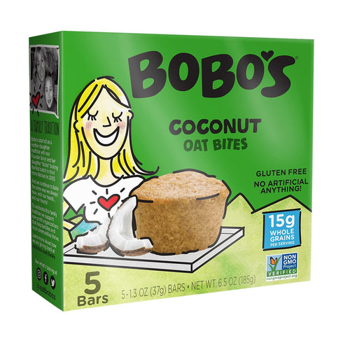 Bobo's Oat Bites, Coconut, 1.3 Ounce, 5 Count (Pack of 1)