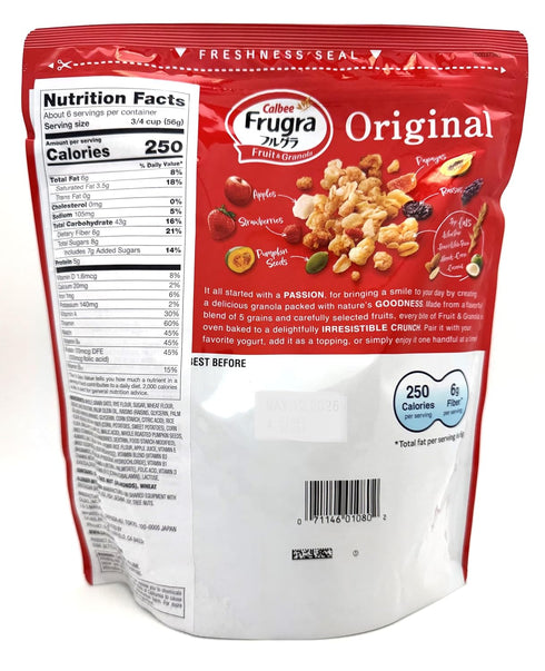 Calbee 12.35 Frugra, Fruit and Granola, Original, Ounce