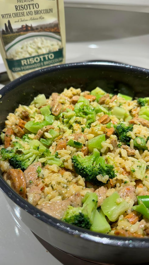 8oz Pack 6) Alessi Autentico, Premium Seasoned Risotto, Italian Arborio Rice, Easy to Prepare, (Sun Dried Tomato