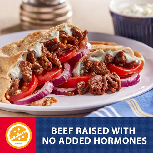 12g 6oz 12) Hereford Beef Ribs with BBQ Sauce | Shelf Stable | Fully Cooked | Ready-to-Eat | Beef Raised with No Added