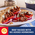 12g 6oz 12) Hereford Beef Ribs with BBQ Sauce | Shelf Stable | Fully Cooked | Ready-to-Eat | Beef Raised with No Added