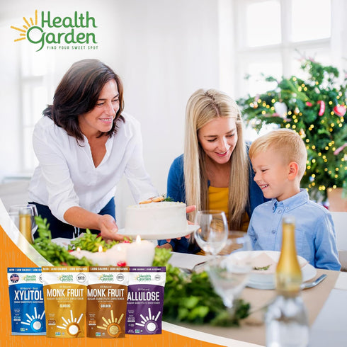 2.5lbs 1:1 Health Garden Monk Fruit Sweetener, Golden, Bag Monk Fruit Sugar Substitute with Erythritol Zero Calorie