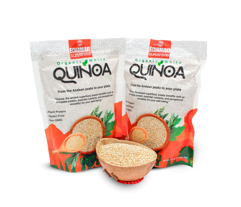 EcuaMaki 100% Organic White Quinoa - 1,1 Lbs (17.6 oz) - Gluten