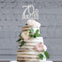 70th Birthday Party Cake Topper - Premium Silver Metal, Sparkly Rhinestone Decoration, 70 and Fabulous, Great