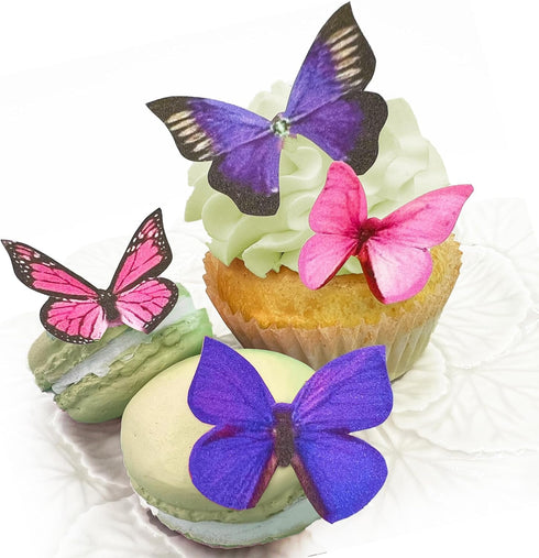 Sugar Robot Inc. Edible Butterflies for Cake Decorating - Small Size, Premium Crafted in the USA - Butterfly Cake