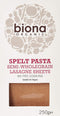 Biona Organic Spelt Lasagne, 250 GR