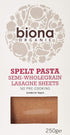 Biona Organic Spelt Lasagne, 250 GR