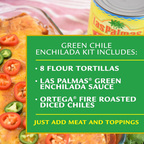 Las Palmas 23.8 (Pack 6) Medium Green Chile Enchilada Dinner Kit, Ounce