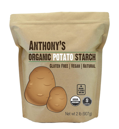 Anthony's Organic Potato Starch, Unmodified, 2 lb, Gluten Free & Non GMO,