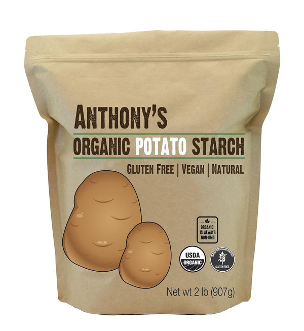 Anthony's Organic Potato Starch, Unmodified, 2 lb, Gluten Free & Non GMO,