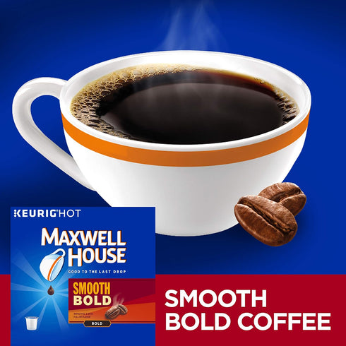 18 Count MAXWELL HOUSE Smooth Bold, K-CUP Pods Coffee