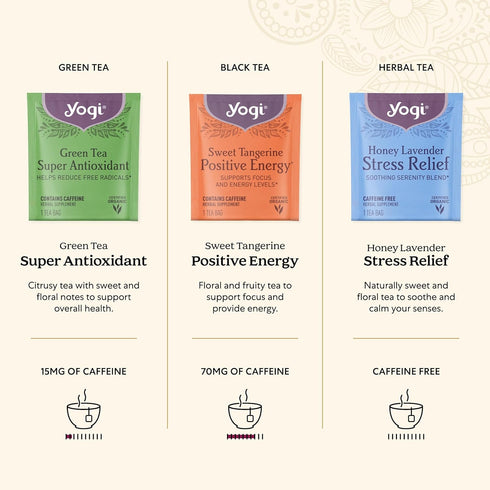 (45 9 9 Yogi Organic Tea Sampler Gift Box Tea Bags) Assorted Delicious Wellness Blends - Favorite Herbal, Green & Black