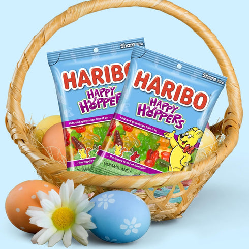Haribo Happy Hoppers Gummi Candy, 4 oz (2 Pack)