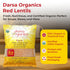 2 lb Darsa Organics Split Red Lentils (Masoor Dal) |USDA Organic, Non-GMO, Vegan, Kosher| Rich in Protein & Fiber |