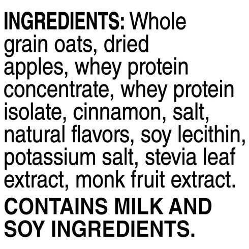 12g 1.76 oz Packets, (24 Pack) Quaker Protein Instant Oatmeal, Apple Cinnamon, Protein per Serving, Whole Grains, No