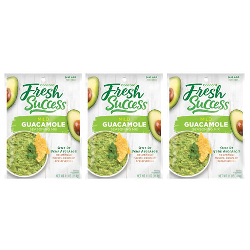Concord Foods Classic Mild Guacamole Mix, Authentic Flavor for Dips & Salsas, Pack of 3