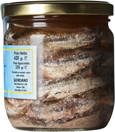 14.8 oz Nettuno Salted Anchovies Cetara, Campania, Italy