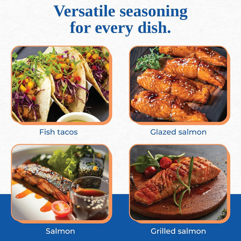 7 oz (Pack 2) Chef Paul Magic Seasonings Blends Salmon Magic | Salmon Seasoning with Herbs & Spices | Seafood Seasoning