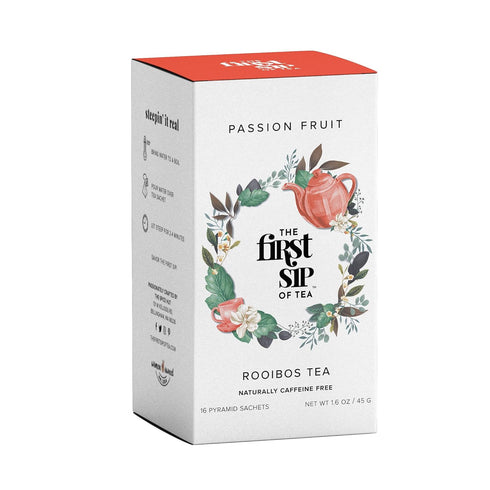 Rooibos Passion Fruit & Mango Tea Bags, Healthy Juice Alternative, Caffeine-Free, 16 Cups