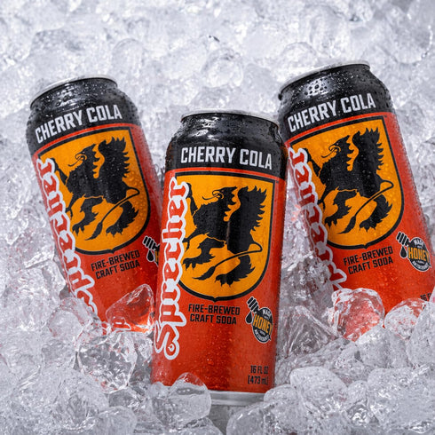 Sprecher 16 oz (12 Pack), County Cherry Cola in fl Cans Fire-Brewed Craft Soda with Real Honey & Door Cherry Juice