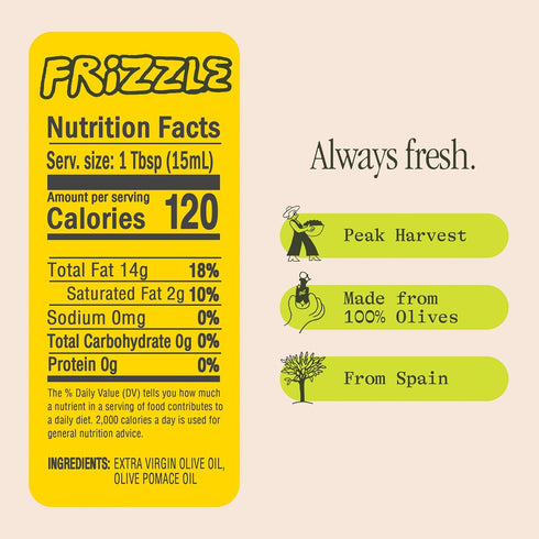100% 2L (67.6 Oz) Graza Frizzle High Heat Cooking Oil - Cooking Oil with a High Smoke Point & Neutral Flavor in a