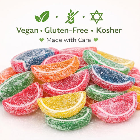 5lb Gummy Assorted Fruit Slices Large Assorted Sugar Candy - Bulk Box, Traditional Old Fashioned Chewy Sweet