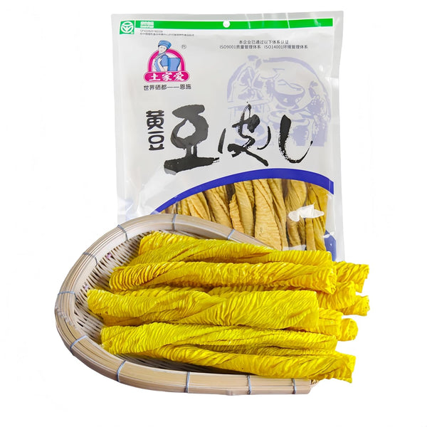 BAHWJCTO Authentic Handmade Tofu Skin Slices, Traditional Yellow Tofu Skin, Zero Added Tofu