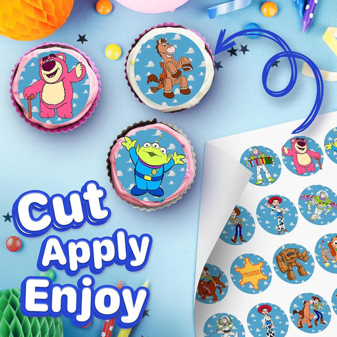 30 x Edible Cupcake Toppers, Classic Story Themed Collection of Uncut Edible Cake Decorations on Wafer Sheet
