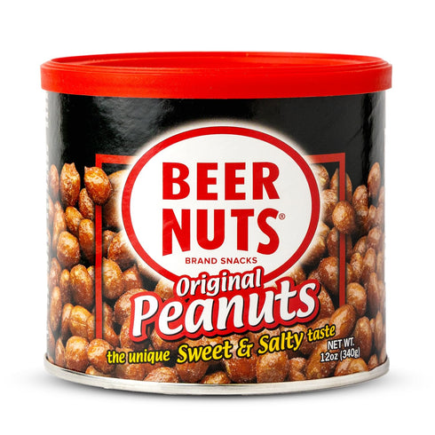 BEER NUTS Original Peanuts - Travel Size Sweet & Salty Bar Nuts