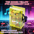 Set 4 Amos TastySounds Wearable Music Lollipop - Flavors & Music Styles with Trendy Yellow PVC Crossbody Bag, Bone
