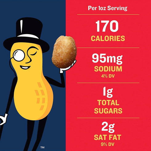 2.5 oz, 15-Pack, PLANTERS Salted Peanuts, Snack Nuts