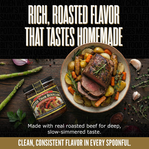 38 8 oz Better Than Bouillon Premium Roasted Beef Base, Makes Cups of Broth