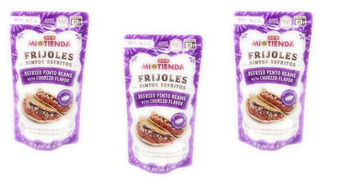 HEB Mi Tienda Frijoles Microwavable Refried Pinto Beans with Chorizo Flavor 7oz -