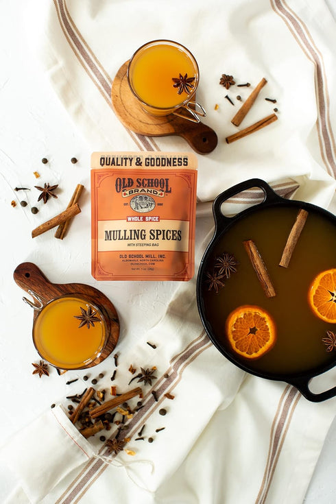 Old School Brand Hand-Packed Mulling Spices, Great with Juice, Wine, Brandy or Wassail
