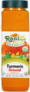 Rani Organic Turmeric (Haldi) Root Powder Spice, High Curcumin Content, 16oz (1lb) PET Jar, USDA Certified Organic
