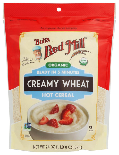 Bob's Red Mill Organic Creamy Wheat Hot Cereal, 24oz (Pack of 1)