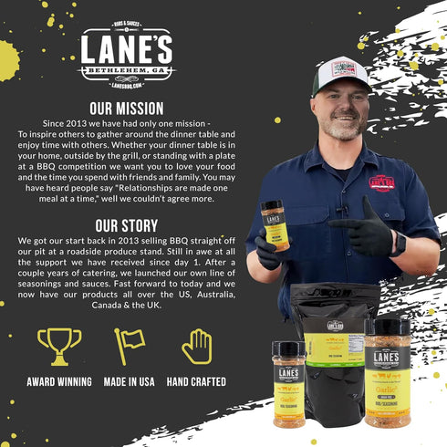 2lb Lane's Garlic Seasoning, All-Natural Garlic Powder Seasoning Rub, for Beef, Pork, Seafood, and Garlic Bread, No