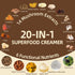 50 20-in-1 14 Mushroom Coffee Creamer, Servings, Superfood Coconut Creamer Powder with Mushroom Supplements