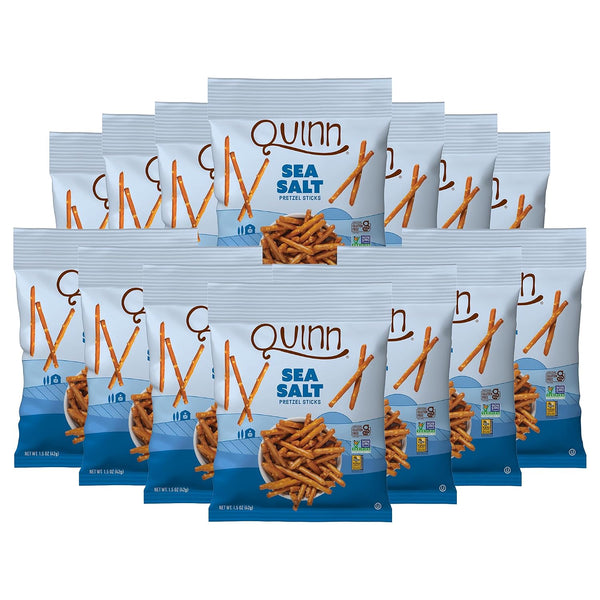 Quinn Gluten Free Sea Salt Pretzel Sticks - Whole Grain, Made with