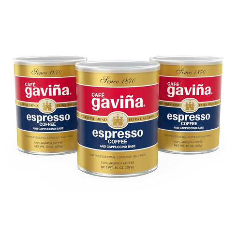 Caf Gavia Espresso Roast Extra Fine Ground Coffee, 100% Arabica Dark Roast,