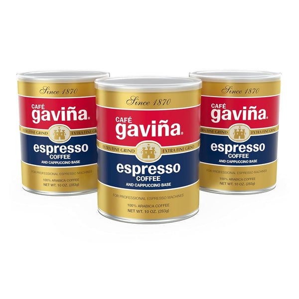 Caf Gavia Espresso Roast Extra Fine Ground Coffee, 100% Arabica Dark Roast,