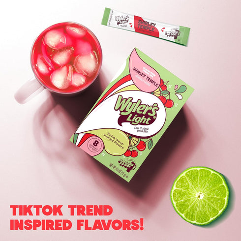 Packets, 96 8 Count Pack 12 Wyler's Light Singles To Go Powder Water Drink Mix, Watertok Shirley Temple, Servings, x